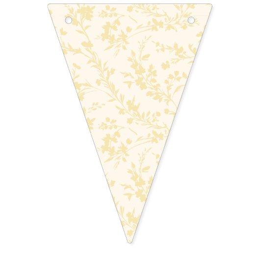 Spring Sprigs Buttercream - Neutral バンティングフラッグ (第1の旗)