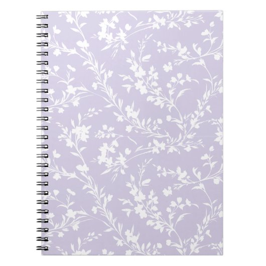 Spring Sprigs Neutral - Dusty Lavender ノートブック (正面)