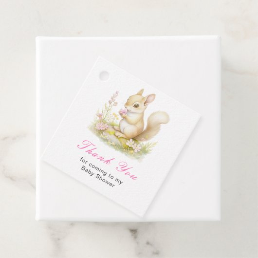 Spring Squirrel Baby Shower フェイバータグ (インサイチュ)