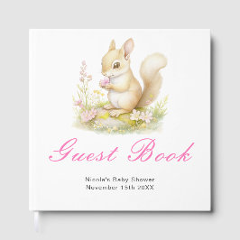 Spring Squirrel Baby Shower Guest Book ゲストブック