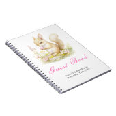 Spring Squirrel Baby Shower Guest Book ノートブック (右側)
