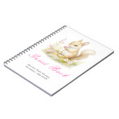 Spring Squirrel Baby Shower Guest Book ノートブック (左側)