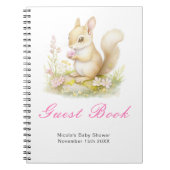 Spring Squirrel Baby Shower Guest Book ノートブック (正面)