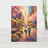Spring Stroll through the Cherry Blossoms Art Card カード (正面)