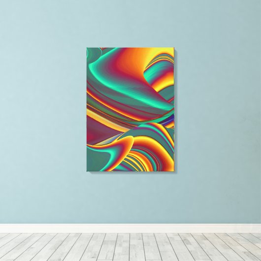 Spring Summer Autumn Flowers Magic キャンバスプリント (インサイチュ (ウッドフロア))