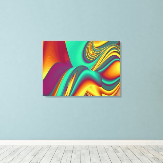 Spring Summer Autumn Flowers Magic キャンバスプリント (インサイチュ (ウッドフロア))