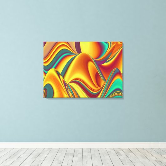 Spring Summer Autumn Flowers Magic キャンバスプリント (インサイチュ (ウッドフロア))