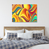 Spring Summer Autumn Flowers Magic キャンバスプリント (インサイチュ (寝室))