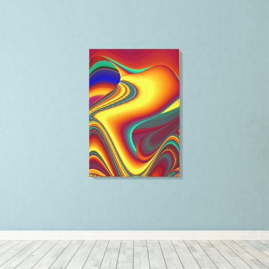 Spring Summer Autumn Flowers Magic キャンバスプリント (インサイチュ (ウッドフロア))