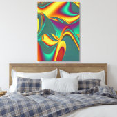 Spring Summer Autumn Flowers Magic キャンバスプリント (インサイチュ (寝室))