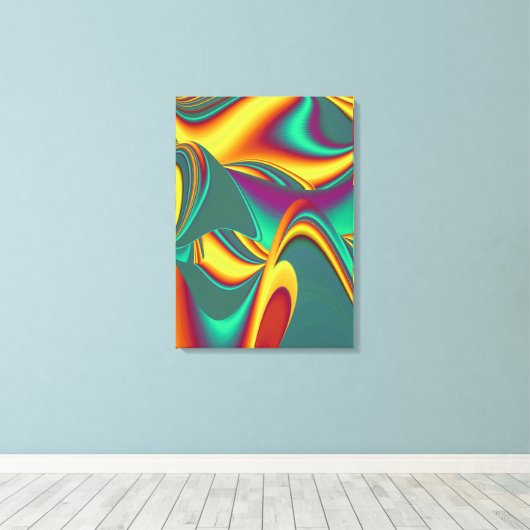 Spring Summer Autumn Flowers Magic キャンバスプリント (インサイチュ (ウッドフロア))