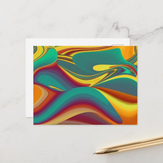 Spring Summer Autumn Flowers Magic ポストカード (正面/裏面インサイチュ)