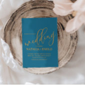 Spring Summer Blue Orange  招待状