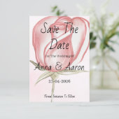 Spring Summer Blush Pink Garden Save the Date セーブザデート (スタンド正面)