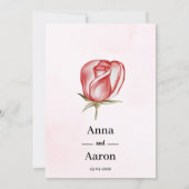 Spring Summer Blush Pink Garden Wedding  招待状 (裏面)