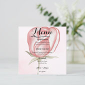 Spring Summer Blush Pink Garden Wedding Menu メニュー (スタンド正面)