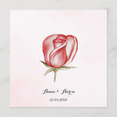 Spring Summer Blush Pink Garden Wedding Menu メニュー (裏面)