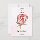 Spring Summer Blush Pink Garden Wedding RSVP (裏面)