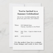 Spring Summer Party Carrot Rainbow Colorful 招待状 (裏面)