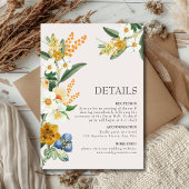 Spring Summer Wildflower Boho Garden wedding エンクロージャーカード