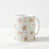Spring teddy bear コーヒーマグカップ (正面右)
