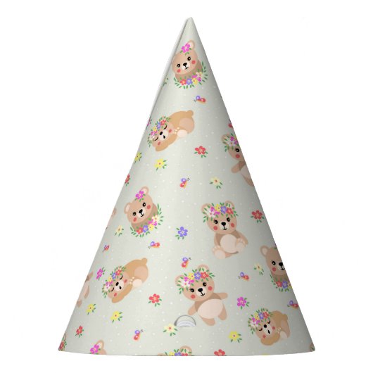 Spring teddy bear パーティーハット (左)