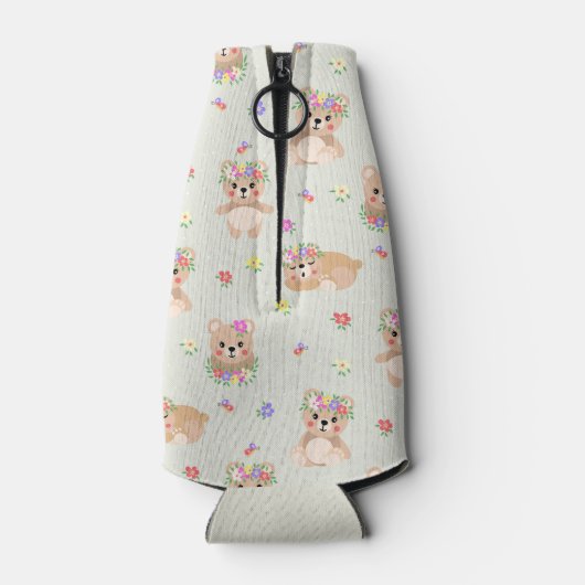 Spring teddy bear ボトルクーラー (裏面)