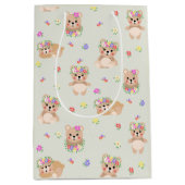 Spring teddy bear ミディアムペーパーバッグ (正面)