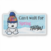 Spring Thaw Westie Vinyl Sticker シール (正面)