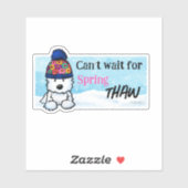 Spring Thaw Westie Vinyl Sticker シール (シート)