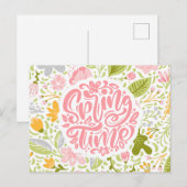 Spring Time Floral Greeting Card with Bold Design  ポストカード (正面/裏面)