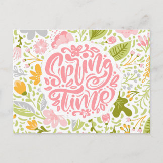 Spring Time Floral Greeting Card with Bold Design  ポストカード