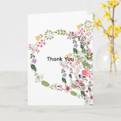 Spring Time Flowers Thank You  カード (黄色い花)