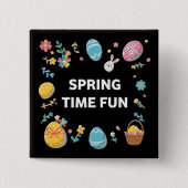 Spring Time Fun Easter | Pascua Primavera 缶バッジ (正面)