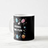 Spring Time Fun Flowers and Easter Eggs Coffee Mug コーヒーマグカップ (正面左)