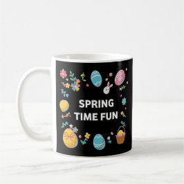 Spring Time Fun Flowers and Easter Eggs Coffee Mug コーヒーマグカップ