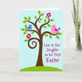 Spring Tree Daughter Easter Card カード (正面)
