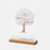 Spring Tree with Scripture – Personalized Easter アクリルサイン (傾斜)