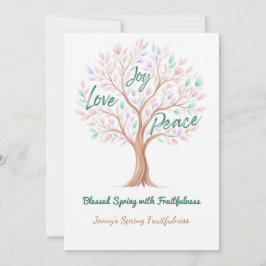 Spring Tree with Scripture – Personalized Easter シーズンカード
