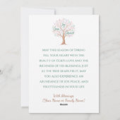 Spring Tree with Scripture – Personalized Easter シーズンカード (裏面)