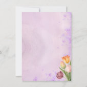 Spring Tulip Arch Wedding 招待状 (裏面)
