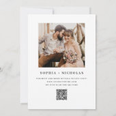 Spring Tulip Floral Wedding | 写真 & QRコード 招待状 (裏面)
