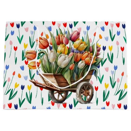Spring Tulips ラージペーパーバッグ (正面)