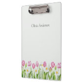 Spring Tulips & Daffodils Floral Clipboard クリップボード (左)