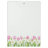 Spring Tulips & Daffodils Floral Clipboard クリップボード (裏面)