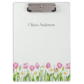 Spring Tulips & Daffodils Floral Clipboard クリップボード (正面)