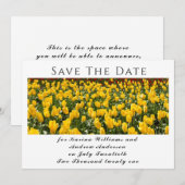 Spring Tulips Flat Save The Date Card セーブザデート (正面/裏面)