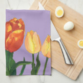 Spring Tulips Kitchen Towels キッチンタオル (四つ折り)