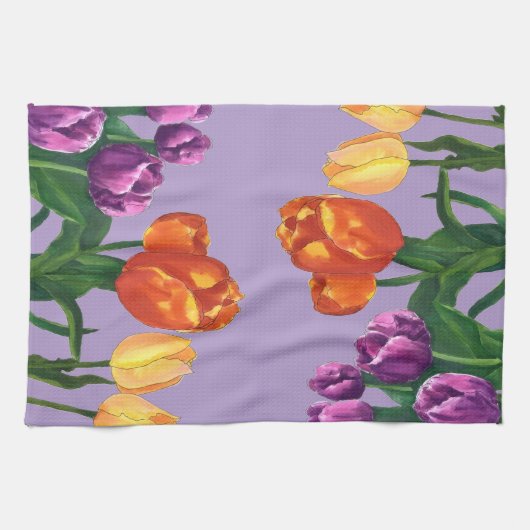 Spring Tulips Kitchen Towels キッチンタオル (横)