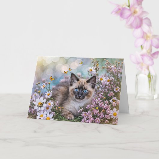 Spring Vernal Equinox Ostara Blessing with Pretty  カード (蘭)